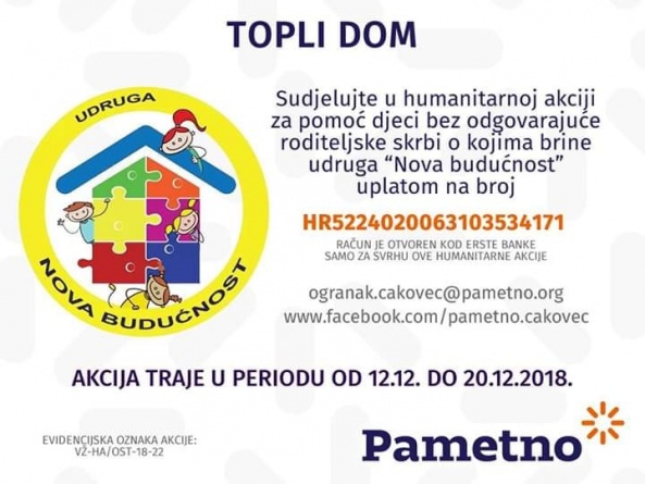 Akcija "Topli dom" za štićenike doma "Nova budućnost" iz Varaždina