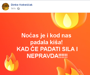 Noćas je i kod nas padala kiša! KAD ĆE PADATI SILA I NEPRAVDA!!!!!!