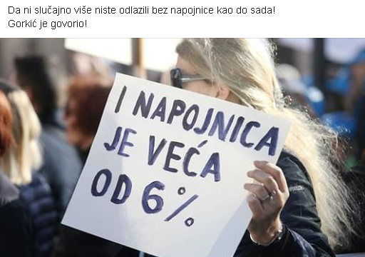 Da ni slučajno više niste odlazili bez napojnice kao do sada! Gorkić je govorio!