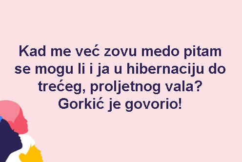 Kad me već zovu medo pitam se mogu li i ja u hibernaciju do trećeg, proljetnog vala? Gorkić je govorio!