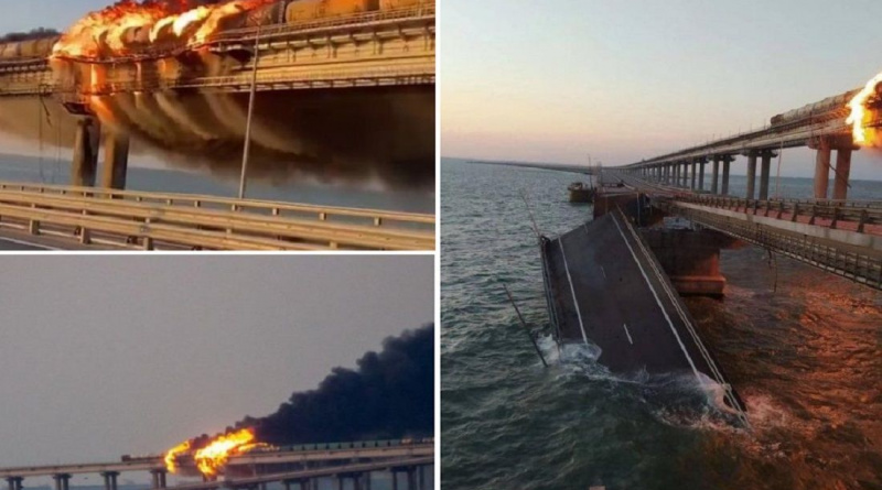 Gori Krimski most, dio mosta srušen!