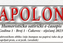 Objavljen 1. broj APOLONa, humorističko-satiričkog e-časopisa