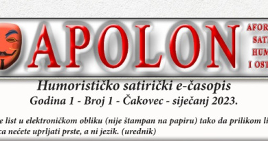 Objavljen 1. broj APOLONa, humorističko-satiričkog e-časopisa