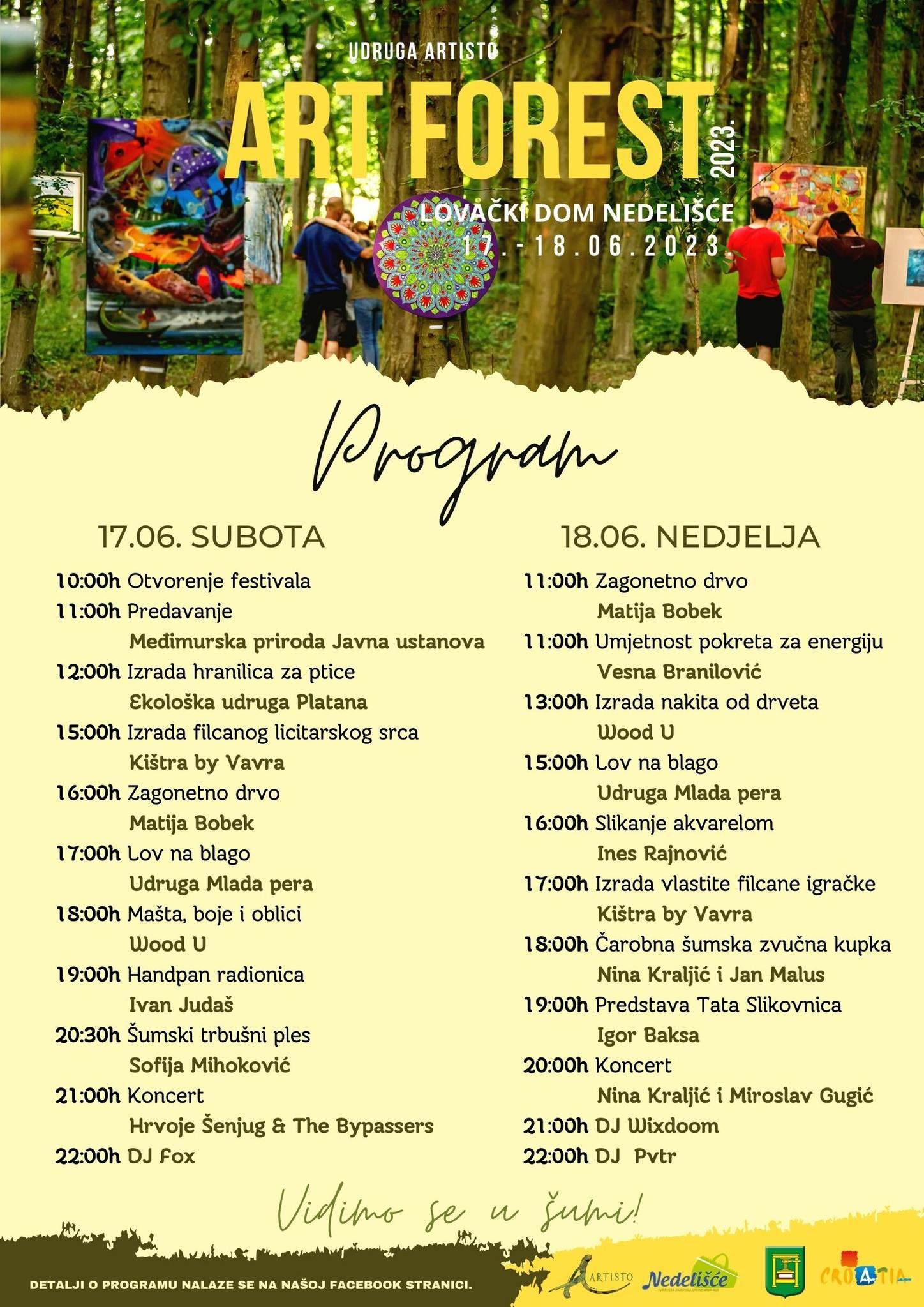 Poznat program 3. Art forest festivala