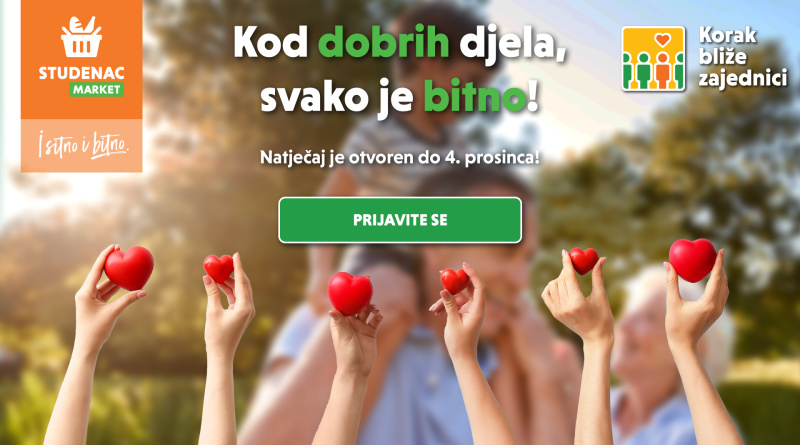 Studenac otvorio novi donacijski krug za dodjelu 20 tisuća eura neprofitnim organizacijama i udrugama