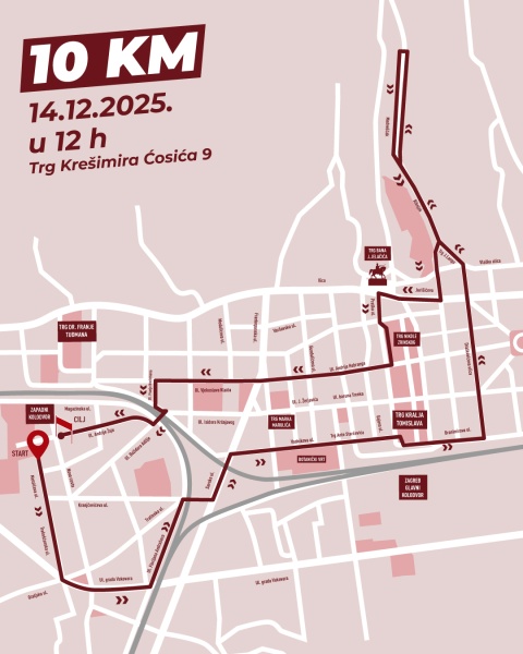 Jubilarno deseto izdanje Zagreb Advent Runa trkačima donosi potpuno nove rute