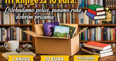 Tri knjige za 10 eura – totalna rasprodaja u Knjižari Udruge Mlada pera, besplatna poštarina